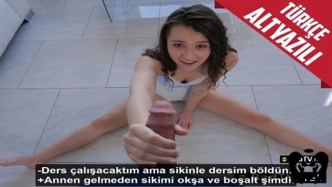 ders çalışan kızı zevkten